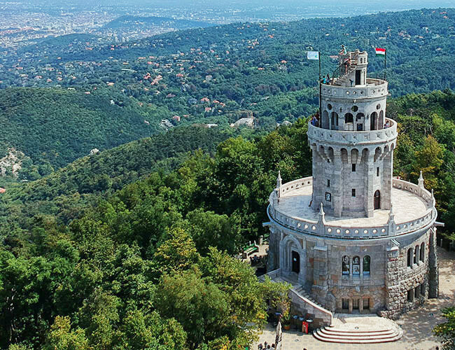 panoramic view of Elisabeth Lookout Tower Budapest